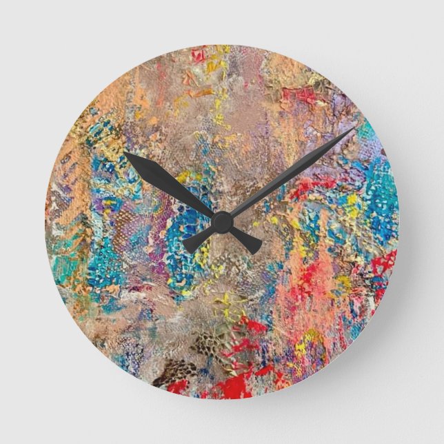 Schlange Hängematte Fein, aber fett und lebendig Runde Wanduhr (Vorderseite)