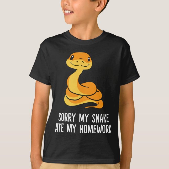 Schlange Hausschule Sorry, meine Schlange Ate Haus T-Shirt (Vorderseite)