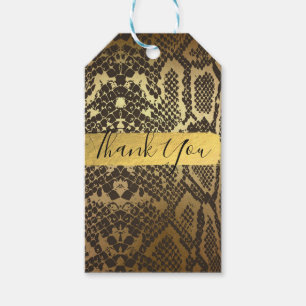 Schlange Hautfäule Print Gold Foil Gastgeschenk Geschenkanhänger