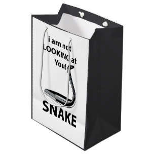 Schlange ich sehe dich nicht an Funny Snake Mittlere Geschenktüte