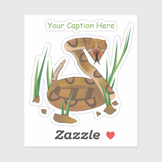 Schlange im Gras Aufkleber (Blatt)