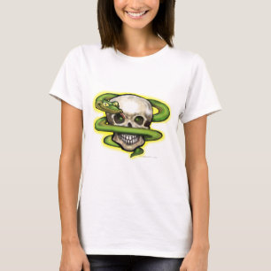 Schlange im Schädel T-Shirt