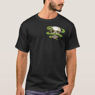 Schlange im Schädel T-Shirt