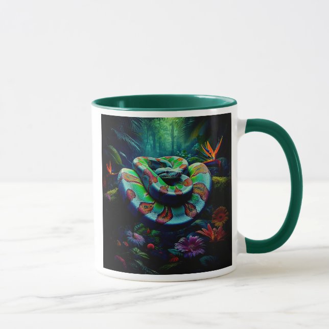 Schlange in den Dschungel gewickelt. Tasse (Rechts)