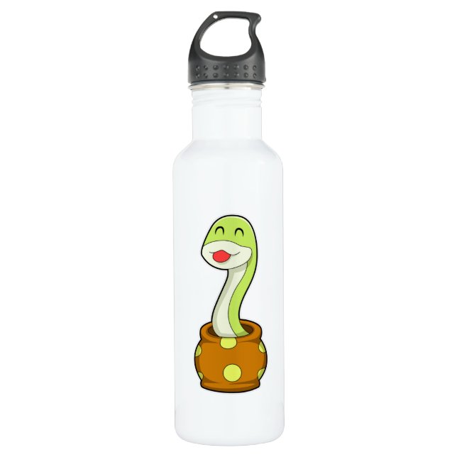 Schlange in Jar Edelstahlflasche (Vorderseite)