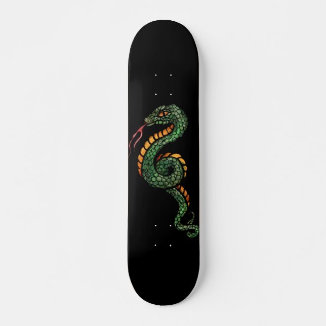 Schlange Kunst Schlangen Skateboard (Vorne)