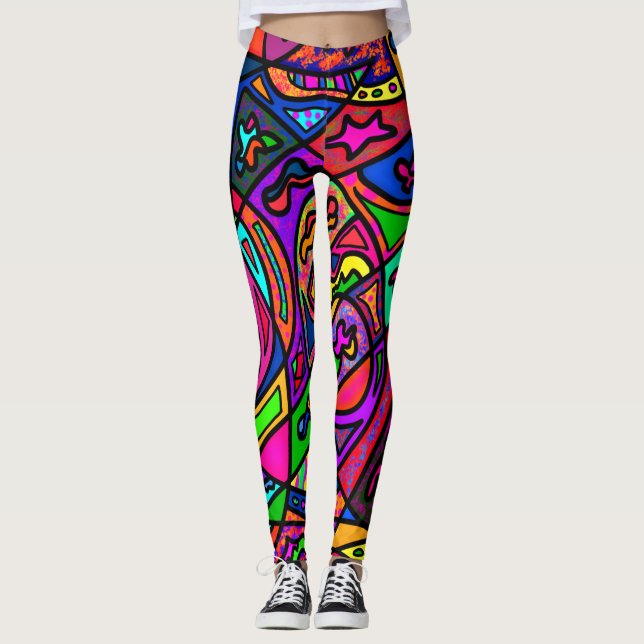 Schlange Leggings Farbenfroh (Vorderseite)