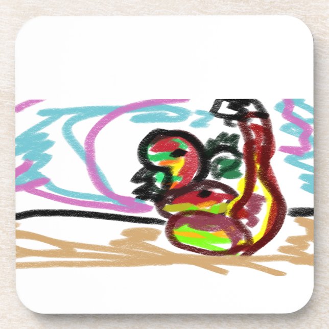 Schlange Liebe Getränkeuntersetzer (Vorderseite)