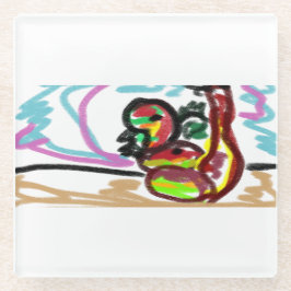 Schlange Liebe Glasuntersetzer