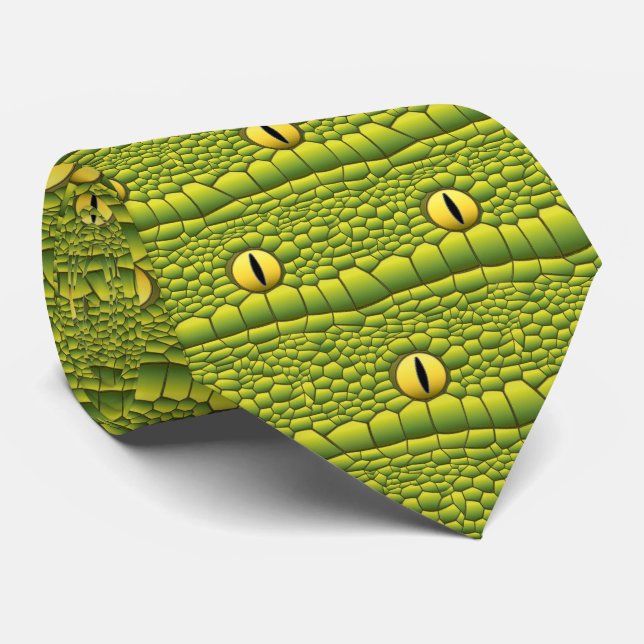 Schlange Lover Reptile Augen und Hautmuster Krawatte (Gerollt)