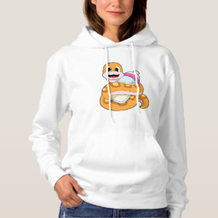 Schlange mit Babyflasche Hoodie