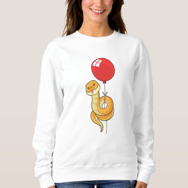 Schlange mit Ballon Sweatshirt (Vorderseite)