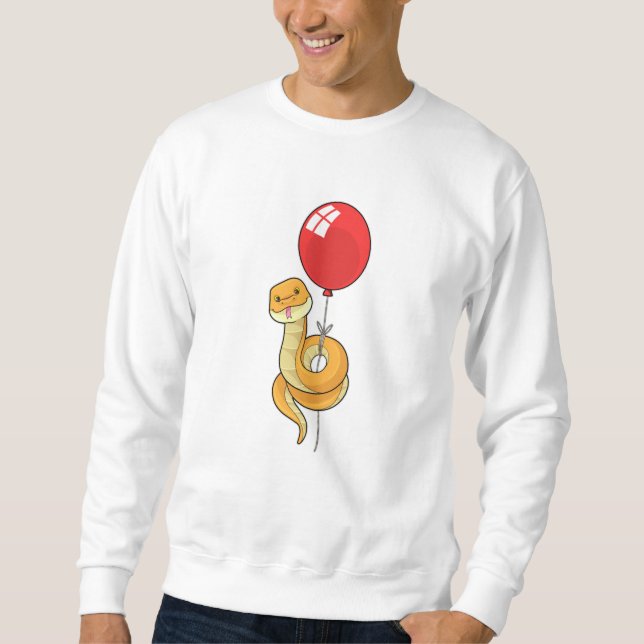 Schlange mit Ballon Sweatshirt (Vorderseite)