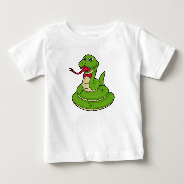 Schlange mit Bow-Krawatte Baby T-shirt (Vorderseite)