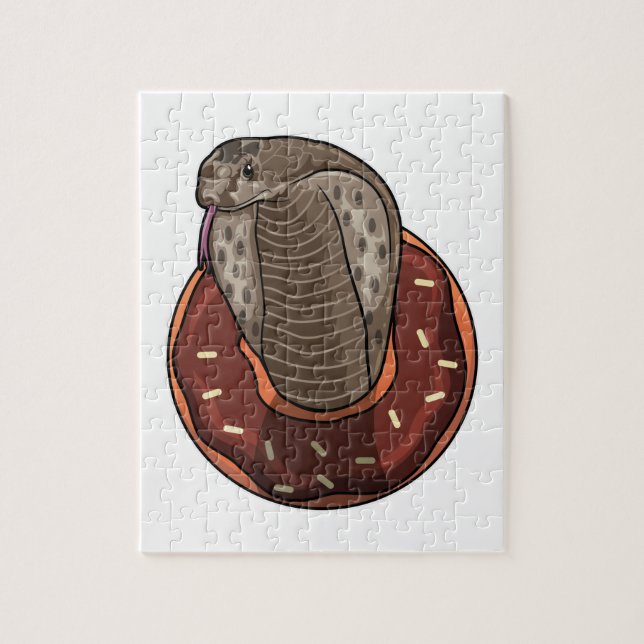 Schlange mit Donut (Vertikal)