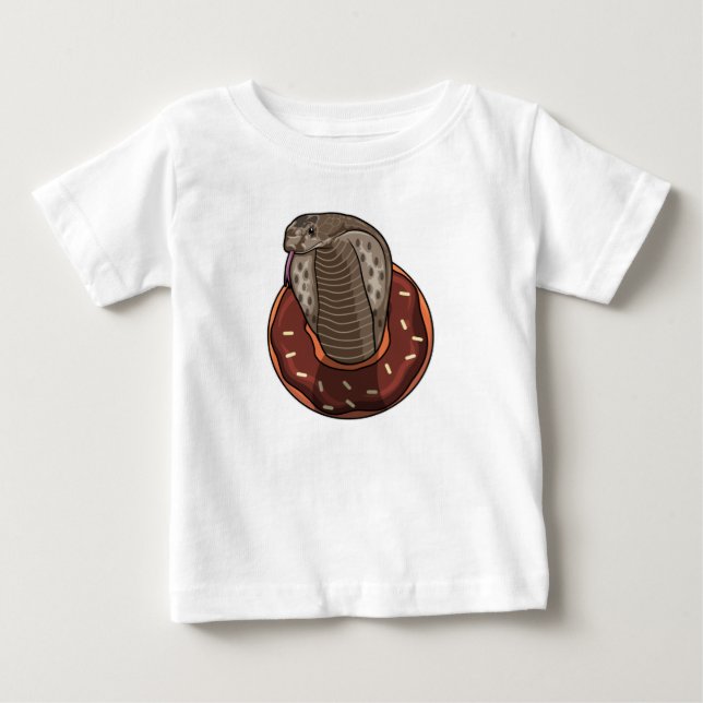 Schlange mit Donut Baby T-shirt (Vorderseite)