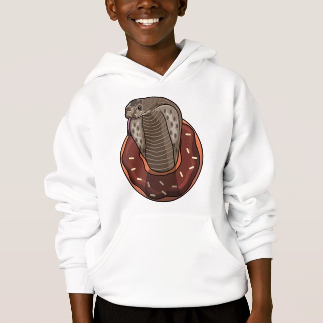 Schlange mit Donut Hoodie (Vorderseite)