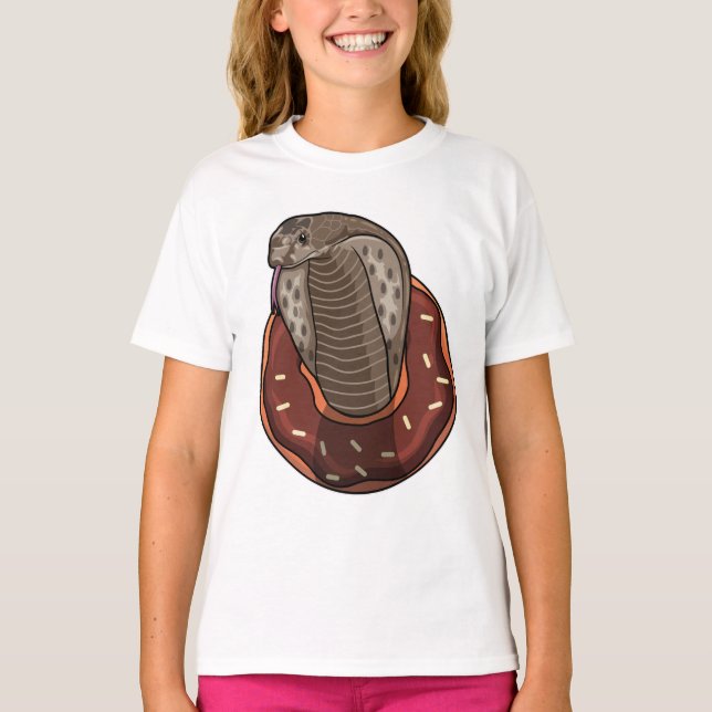 Schlange mit Donut T-Shirt (Vorderseite)
