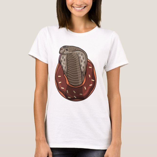 Schlange mit Donut T-Shirt (Vorderseite)
