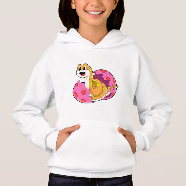 Schlange mit Ei Hoodie (Vorderseite)
