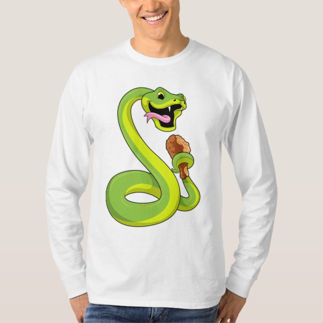 Schlange mit Hühnchen T-Shirt (Vorderseite)