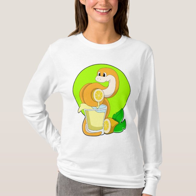 Schlange mit Lemonsglas T-Shirt (Vorderseite)