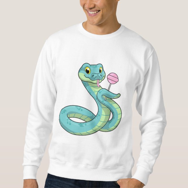 Schlange mit Lollipop Sweatshirt (Vorderseite)