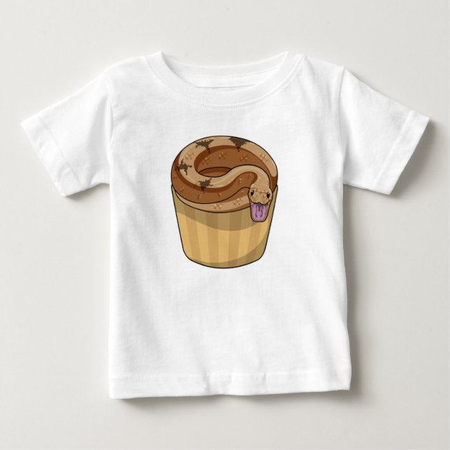 Schlange mit Muffin Baby T-shirt (Vorderseite)