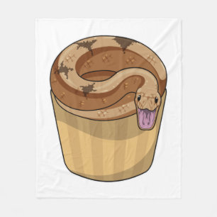 Schlange mit Muffin Fleecedecke