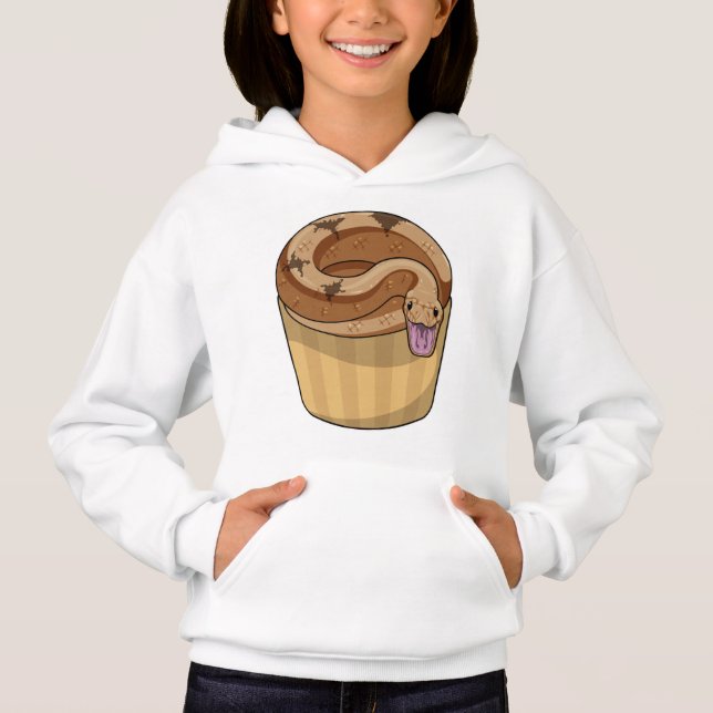 Schlange mit Muffin Hoodie (Vorderseite)