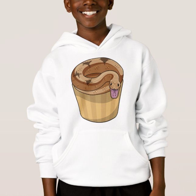 Schlange mit Muffin Hoodie (Vorderseite)
