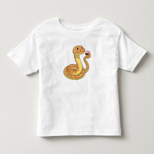 Schlange mit Muffin Kleinkind T-shirt (Vorderseite)