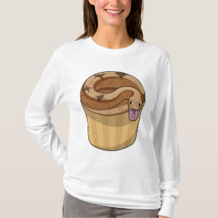 Schlange mit Muffin T-Shirt