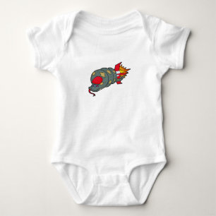 Schlange mit Rakete Baby Strampler