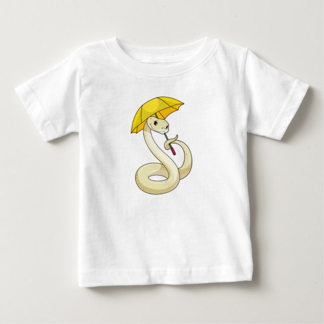Schlange mit Regenschirm Baby T-shirt (Vorderseite)