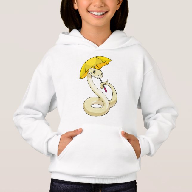 Schlange mit Regenschirm Hoodie (Vorderseite)