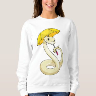 Schlange mit Regenschirm Sweatshirt