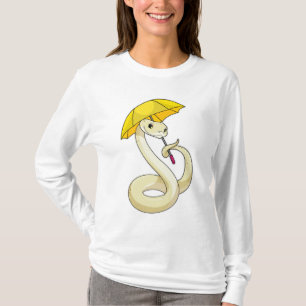Schlange mit Regenschirm T-Shirt