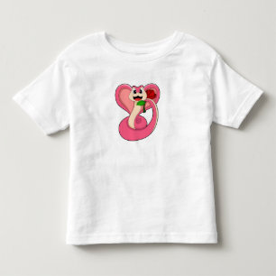 Schlange mit Rose Kleinkind T-shirt