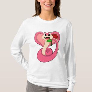 Schlange mit Rose T-Shirt