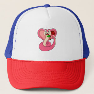 Schlange mit Rose Truckerkappe