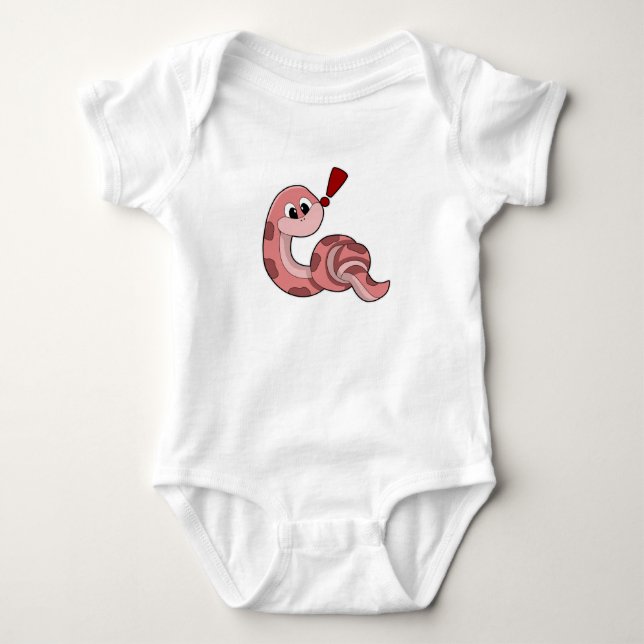 Schlange mit roten Flächen Baby Strampler (Vorderseite)