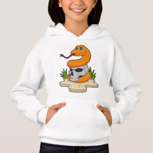 Schlange mit Schädel Hoodie