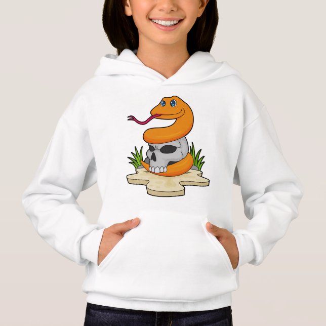 Schlange mit Schädel Hoodie (Vorderseite)