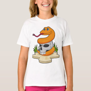 Schlange mit Schädel T-Shirt