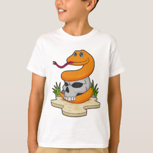 Schlange mit Schädel T-Shirt