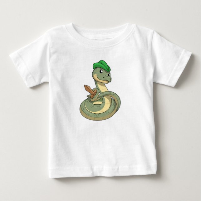 Schlange mit Schwert Baby T-shirt (Vorderseite)