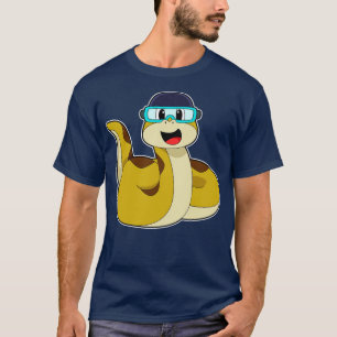 Schlange mit Schwimmbrille T-Shirt