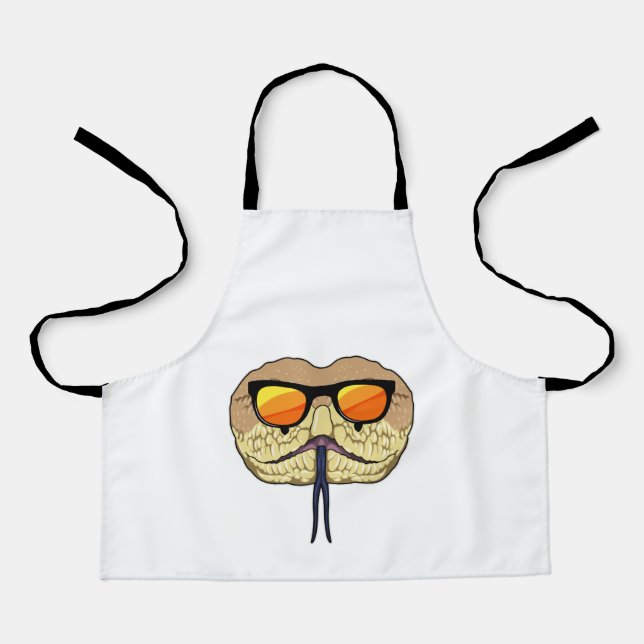 Schlange mit Sonnenbrille Schürze (Vorderseite)