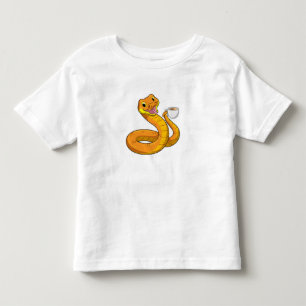 Schlange mit Tasse Kaffee Kleinkind T-shirt